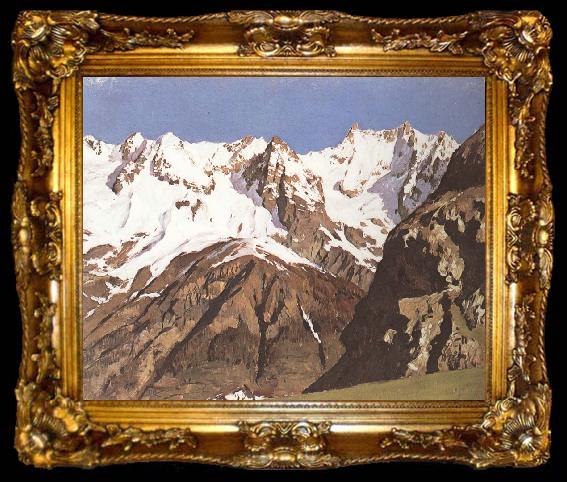 framed  Levitan, Isaak Gebirgskette. Montblanc, ta009-2